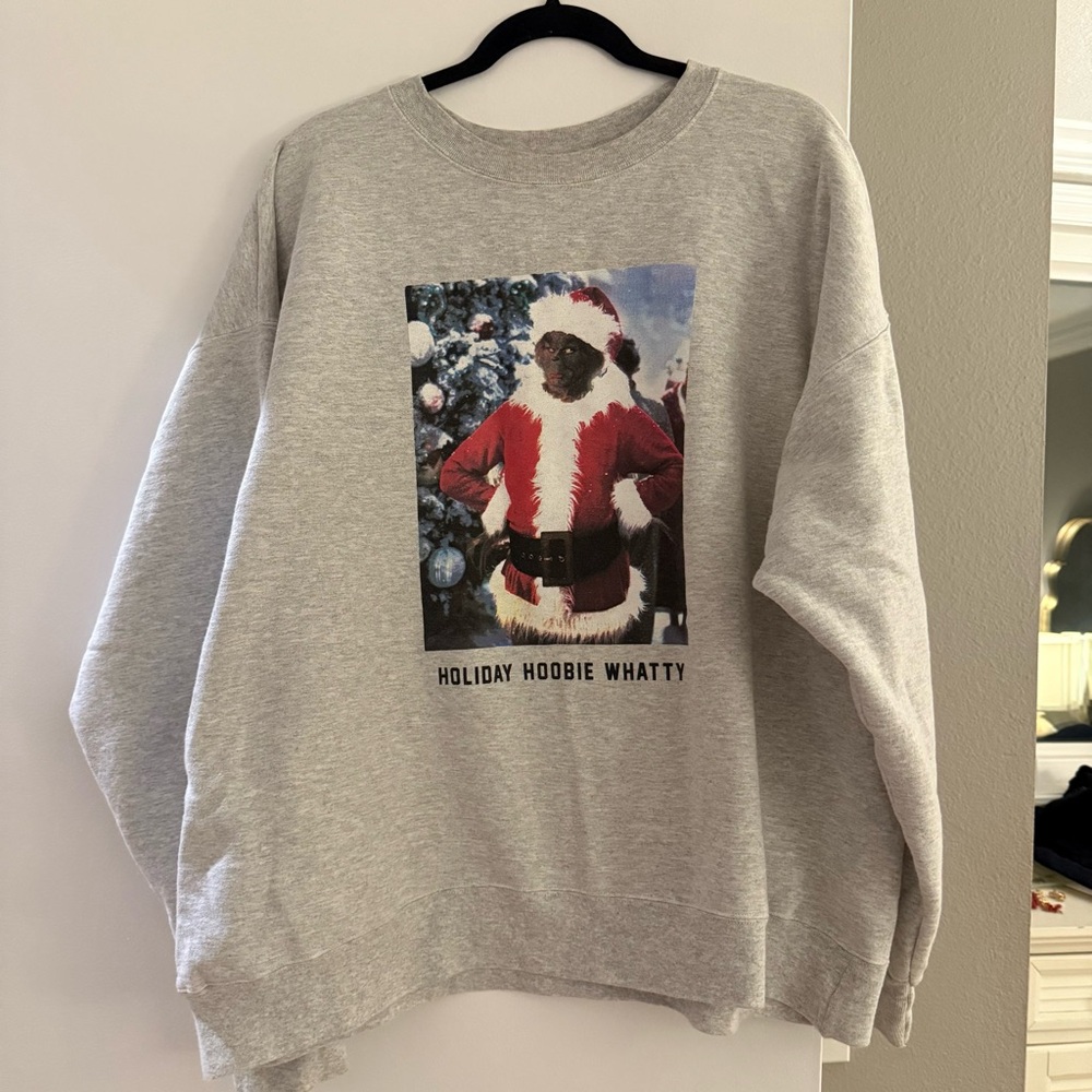 Gray Holiday Graphic Sweater